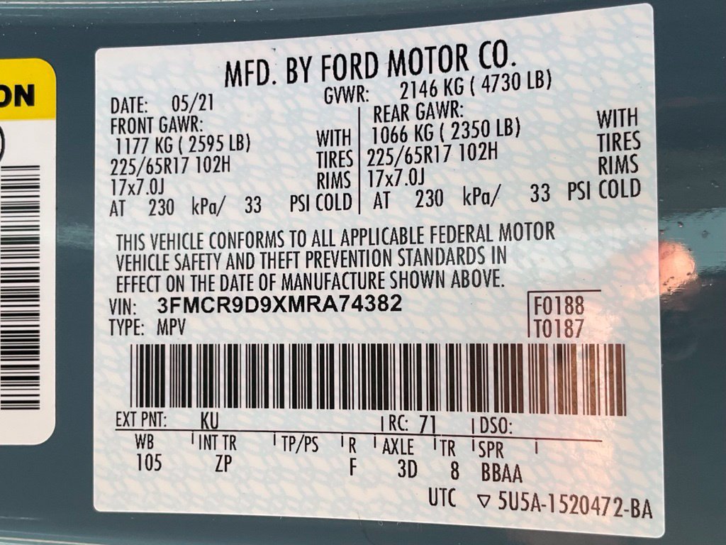 Used 2021 Ford Bronco Sport Badlands w/ Badlands Package AWD/4WD image 52
