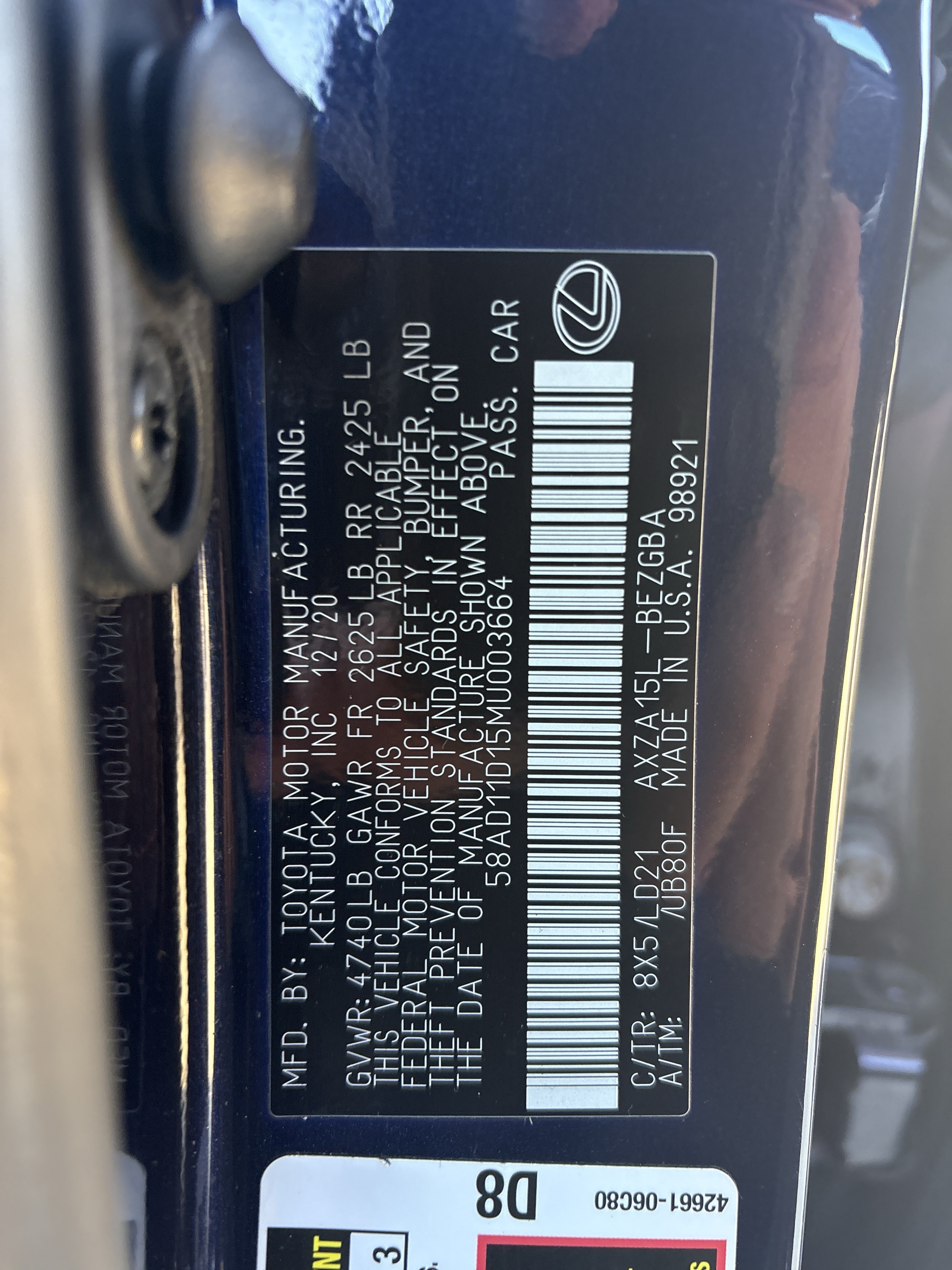 Used 2021 Lexus ES 250 w/ Premium Package AWD/4WD image 5