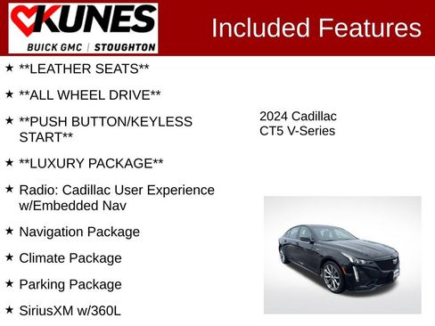 Used 2024 Cadillac CT5 V w/ Premium Package image 3