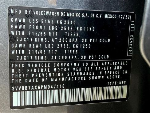 Certified 2023 Volkswagen Tiguan S image 34