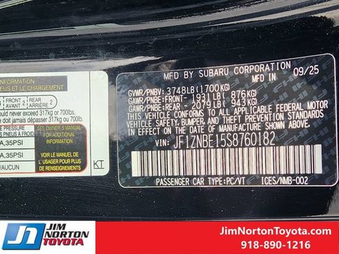 Used 2025 Toyota GR86 Premium w/ ALL Weather Mat Package (TMS) RWD image 32