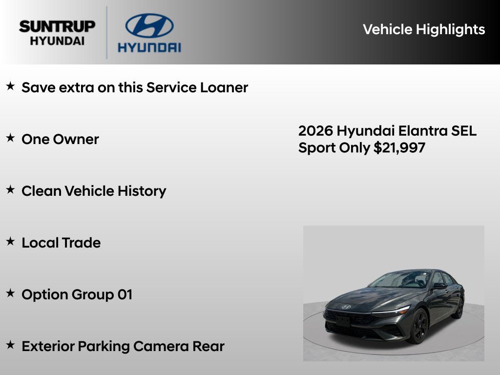 Used 2026 Hyundai Elantra Sport FWD image 8