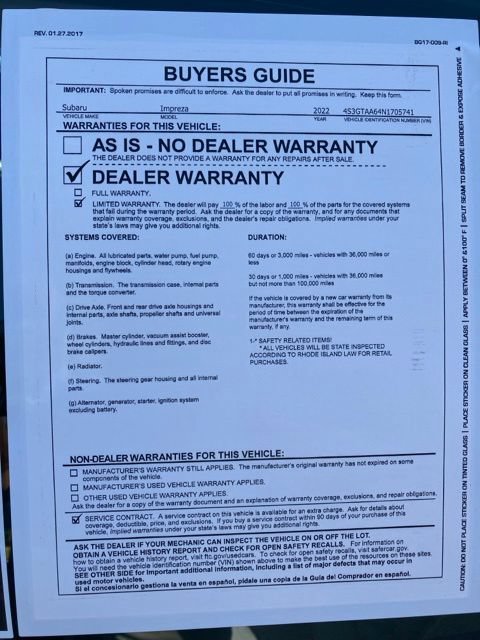 Used 2022 Subaru Impreza 2.0i AWD/4WD image 40