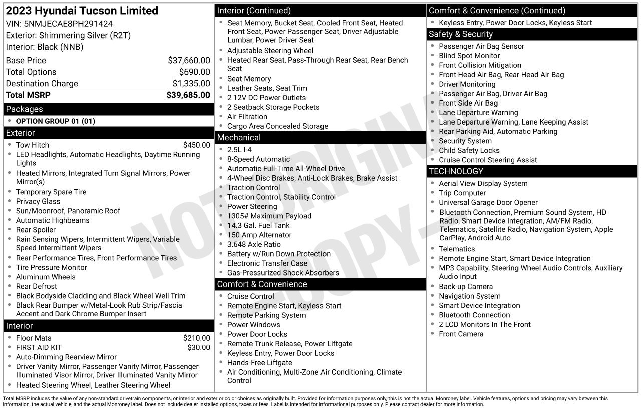 Used 2023 Hyundai Tucson Limited AWD/4WD image 5