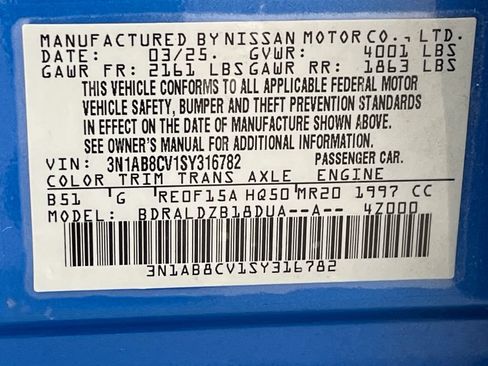 Used 2025 Nissan Sentra SV FWD image 73