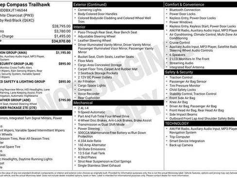 Used 2018 Jeep Compass Trailhawk w/ Navigation Group image 64