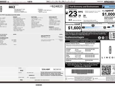 Used 2017 Lincoln MKZ Select w/ Select Plus Package image 48