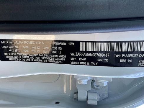 New 2025 Alfa Romeo Giulia w/ Driving Assist Package image 13