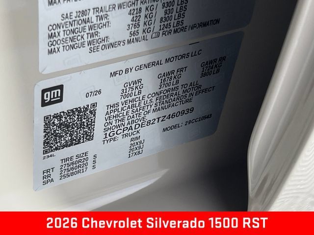 New 2026 Chevrolet Silverado 1500 RST w/ All Star Edition Plus RWD image 27