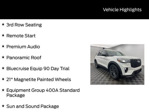 New 2026 Ford Explorer ST w/ Sun And Sound Package image 5