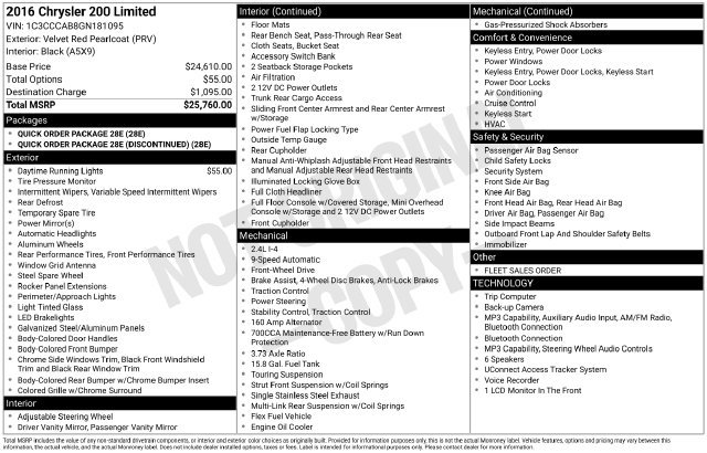 Used 2016 Chrysler 200 Limited FWD image 5