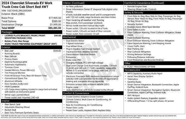 Used 2024 Chevrolet Silverado EV W/T AWD/4WD image 2