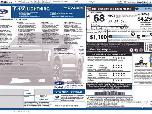 Used 2024 Ford F150 Lightning XLT w/ Max Trailer Tow Package AWD/4WD image 10