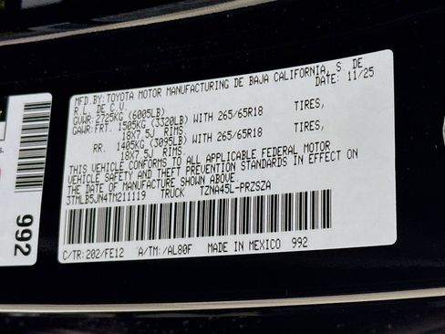 New 2026 Toyota Tacoma TRD Sport AWD/4WD image 34