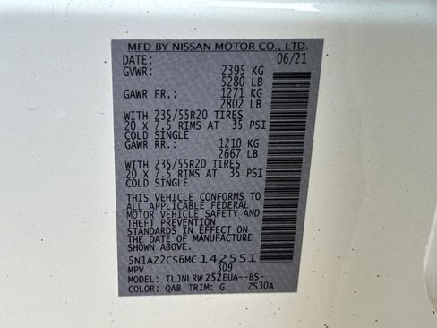 Used 2021 Nissan Murano SL w/ SL Moonroof Package image 15