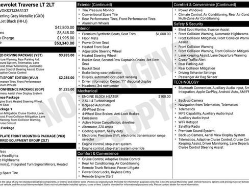 New 2026 Chevrolet Traverse LT w/ Enhanced Driving Package AWD/4WD image 5
