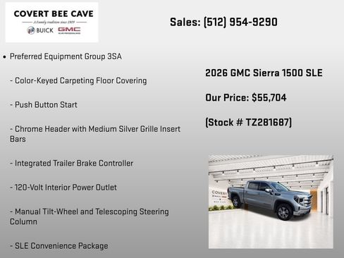 New 2026 GMC Sierra 1500 SLE AWD/4WD image 13
