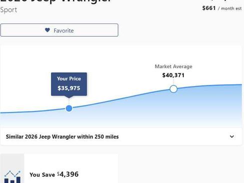 Used 2026 Jeep Wrangler Sport AWD/4WD image 3