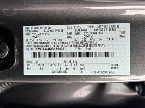 Used 2025 Ford F150 Platinum w/ Equipment Group 702A High AWD/4WD image 36