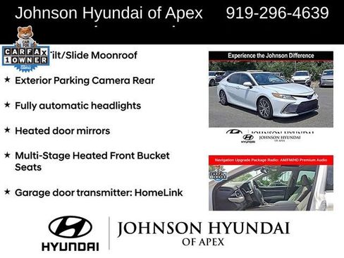 Used 2022 Toyota Camry XLE w/ Navigation Upgrade Package FWD image 15