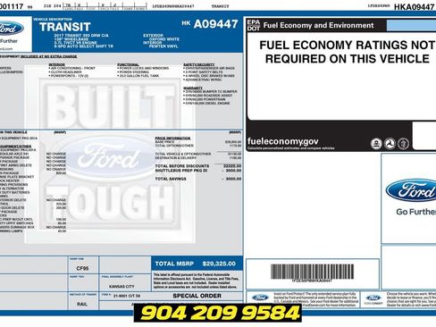 Used 2017 Ford Transit 350 138 DRW w/ Shuttle Bus Prep Package RWD image 3