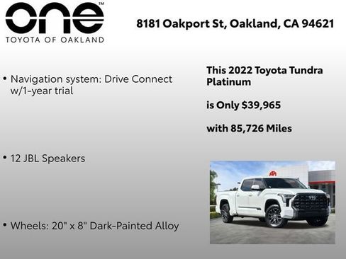Used 2022 Toyota Tundra Platinum w/ Advanced Package image 5