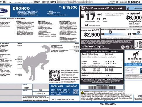 New 2026 Ford Bronco Outer Banks w/ Sasquatch Package AWD/4WD image 6
