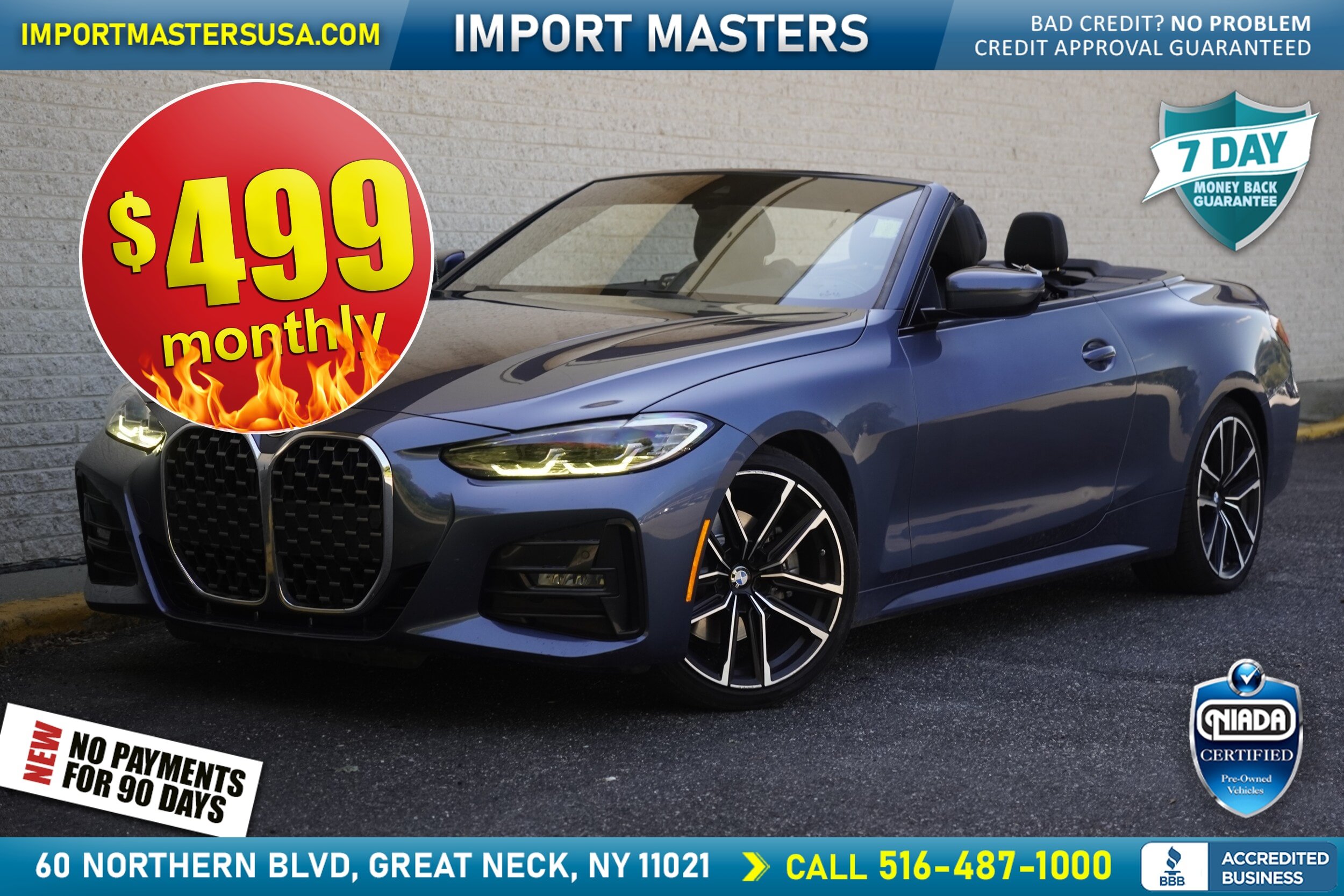 Used 2022 BMW 430i Convertible w/ M Sport Package RWD image 1