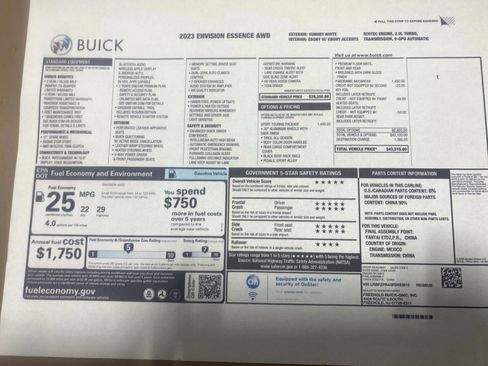 Used 2023 Buick Envision Essence w/ Sport Touring Package AWD/4WD image 35
