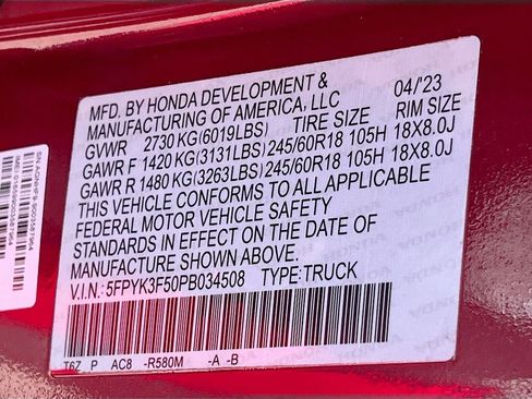 Used 2023 Honda Ridgeline RTL image 30