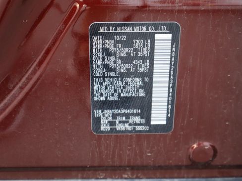 Used 2023 Nissan Armada Platinum w/ Captain's Chairs Package RWD image 34