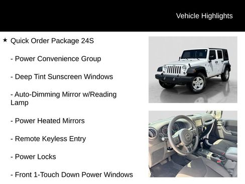 Used 2016 Jeep Wrangler Unlimited Sport w/ Quick Order Package 24S AWD/4WD image 6