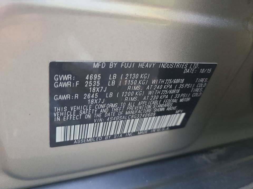 Used 2016 Subaru Outback 2.5i Limited AWD/4WD image 35