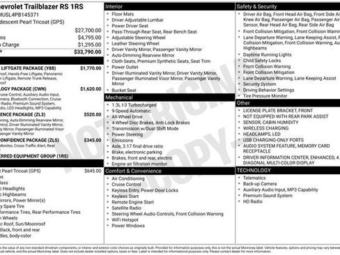 Used 2023 Chevrolet TrailBlazer RS w/ Sun and Liftgate Package image 3