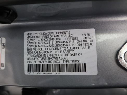 New 2026 Honda Ridgeline RTL image 32