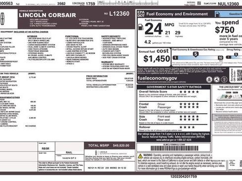 Used 2022 Lincoln Corsair AWD w/ Premium Package image 5