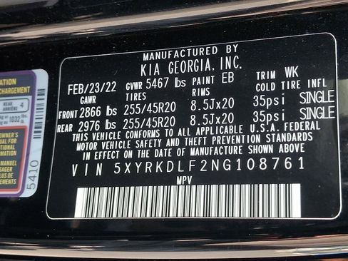 Used 2022 Kia Sorento SX Prestige w/ Rust Color Package AWD/4WD image 29