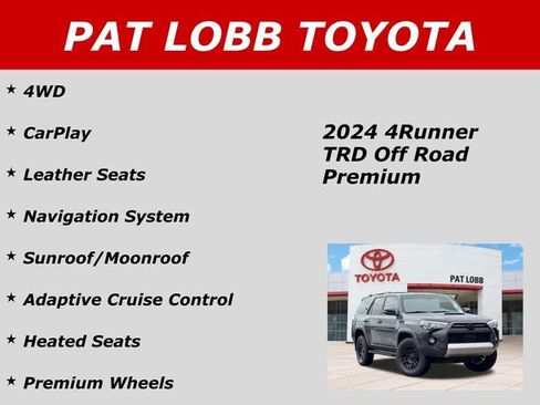 Certified 2024 Toyota 4Runner TRD Off-Road Premium w/ Moonroof Package AWD/4WD image 31