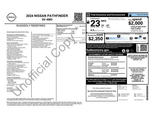Certified 2024 Nissan Pathfinder SV AWD/4WD image 41