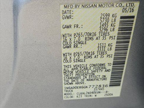 Used 2016 Nissan Frontier SV RWD image 15