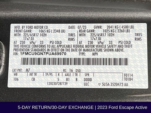 Certified 2023 Ford Escape Active w/ Tech Pack #1 AWD/4WD image 36