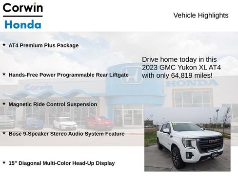 Used 2023 GMC Yukon XL AT4 w/ AT4 Premium Plus Package AWD/4WD image 6