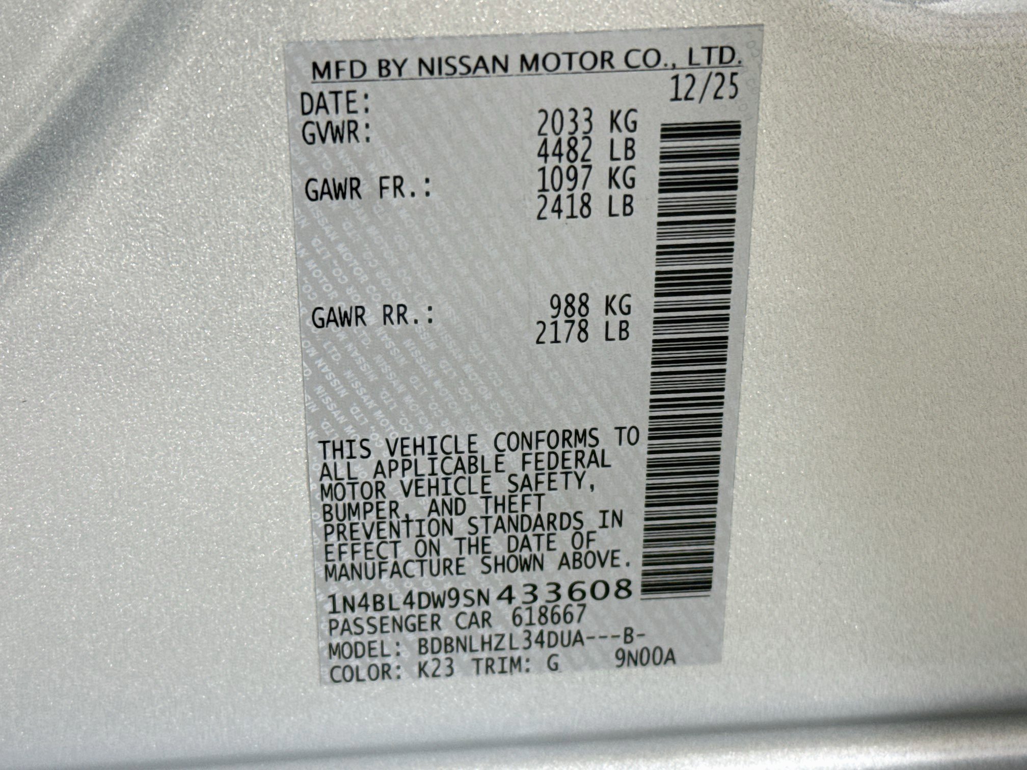 Used 2025 Nissan Altima 2.5 SV AWD/4WD image 34