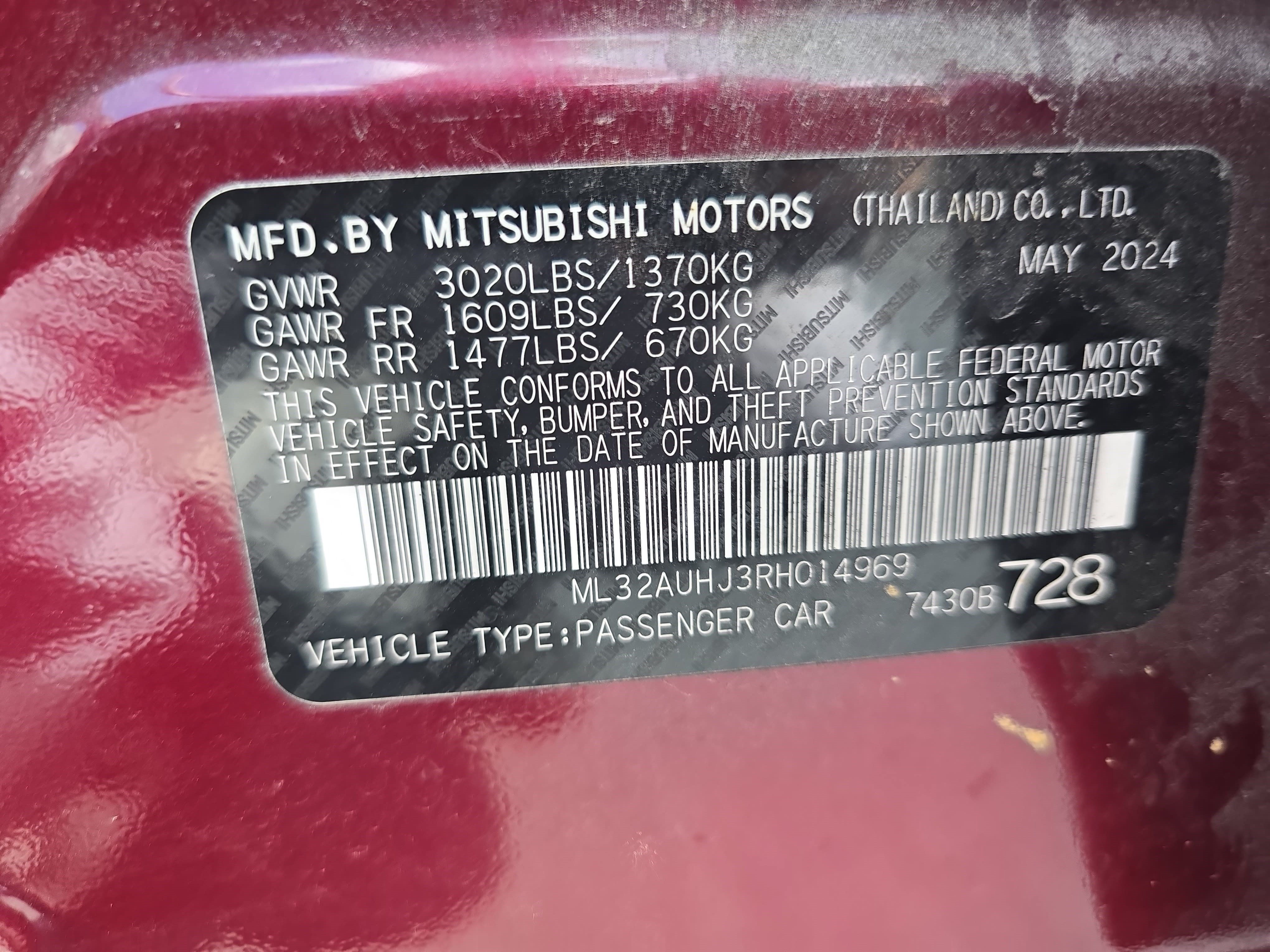 Used 2024 Mitsubishi Mirage ES FWD image 32
