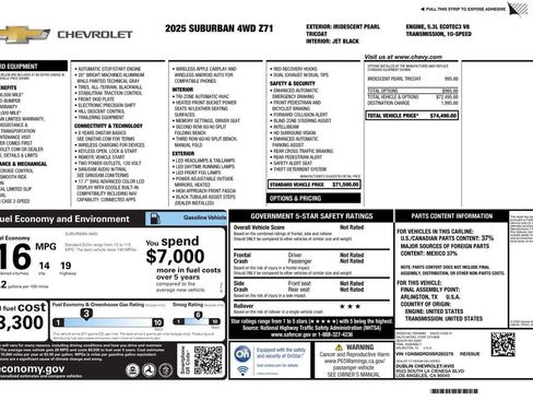 Used 2025 Chevrolet Suburban Z71 image 2