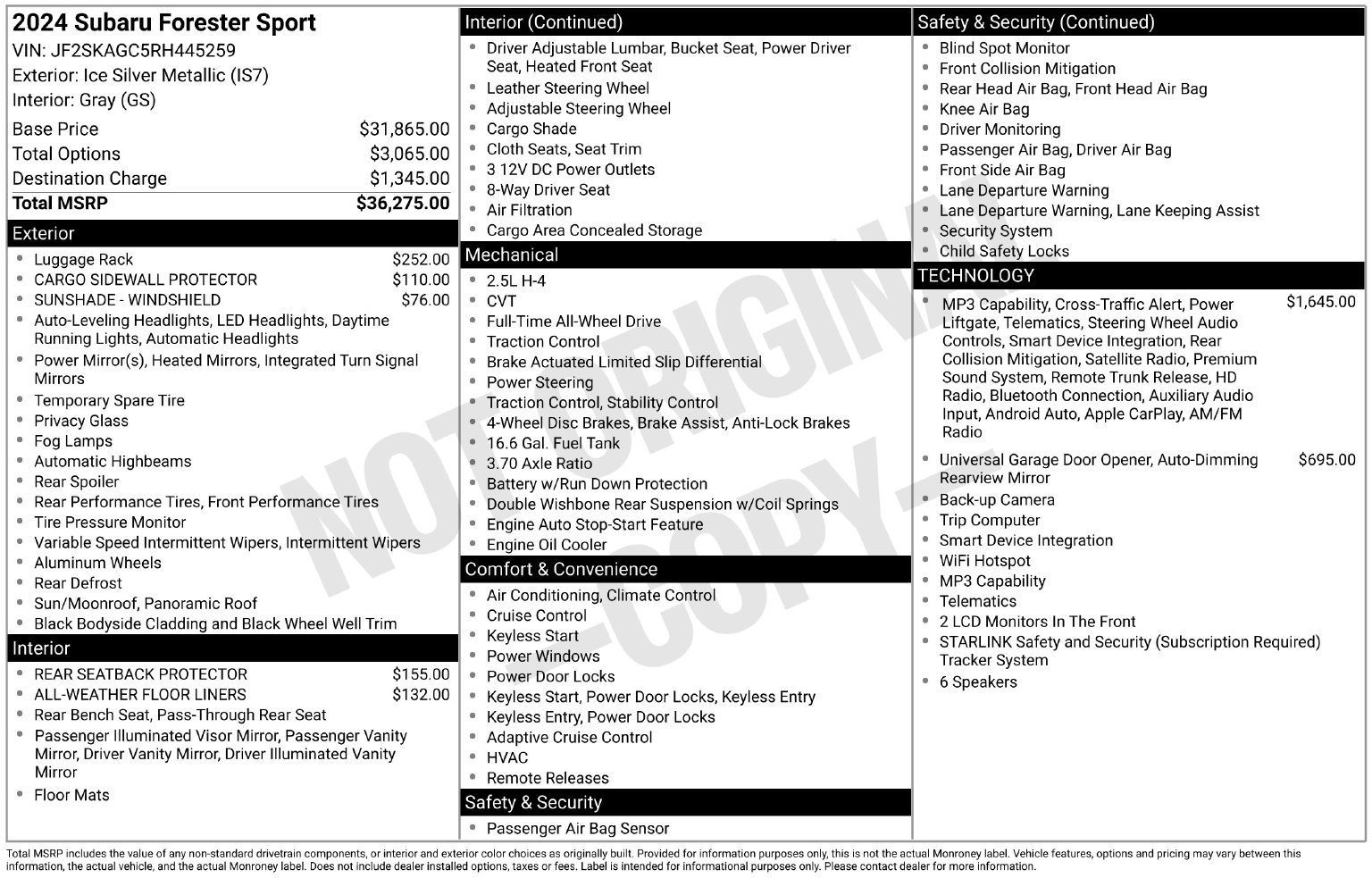 Certified 2024 Subaru Forester Sport AWD/4WD image 34