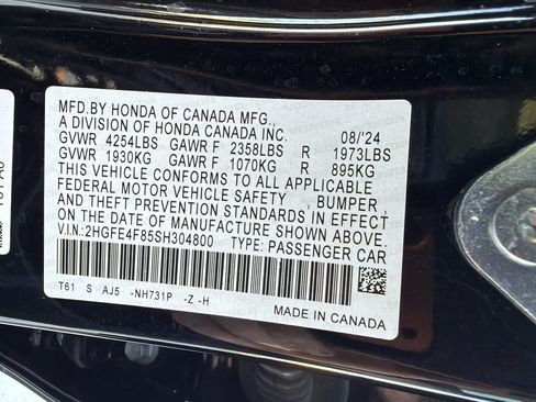 Used 2025 Honda Civic Sport Touring image 46