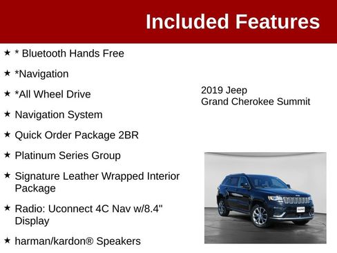 Used 2019 Jeep Grand Cherokee Summit AWD/4WD image 3
