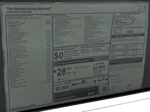 New 2026 BMW X1 xDrive28i w/ Technology Package AWD/4WD image 16
