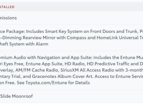 Used 2016 Toyota Camry SE w/ Moonroof Package image 2